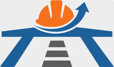 Логотип для вакансий инженеров-строителей, современный плоский дизайн, чистый белый фон.